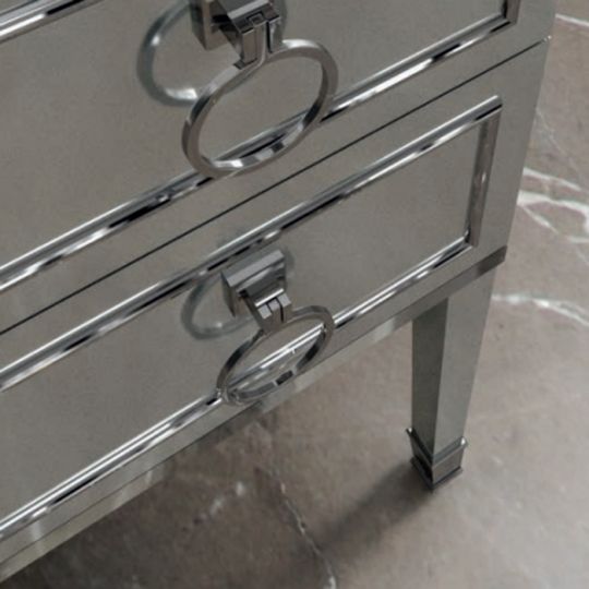 Комплект мебели №30 Oasis Lutetia 93х53х210 см напольная консоль с раковиной и столешницей с зеркалом схема 4