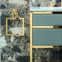 Комплект мебели №20 Oasis Academy консоль напольная со столешницей и раковиной 190х53х200 см схема 5