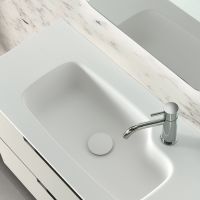 Комплект мебели №19 Oasis Profilo 140х38х205 см подвесные две тумбы и столешница с двумя раковинами схема 4