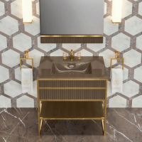 Комплект мебели №21 Oasis Academy 85х53х200 см напольная консоль с интегрированной в столешницу раковиной схема 3