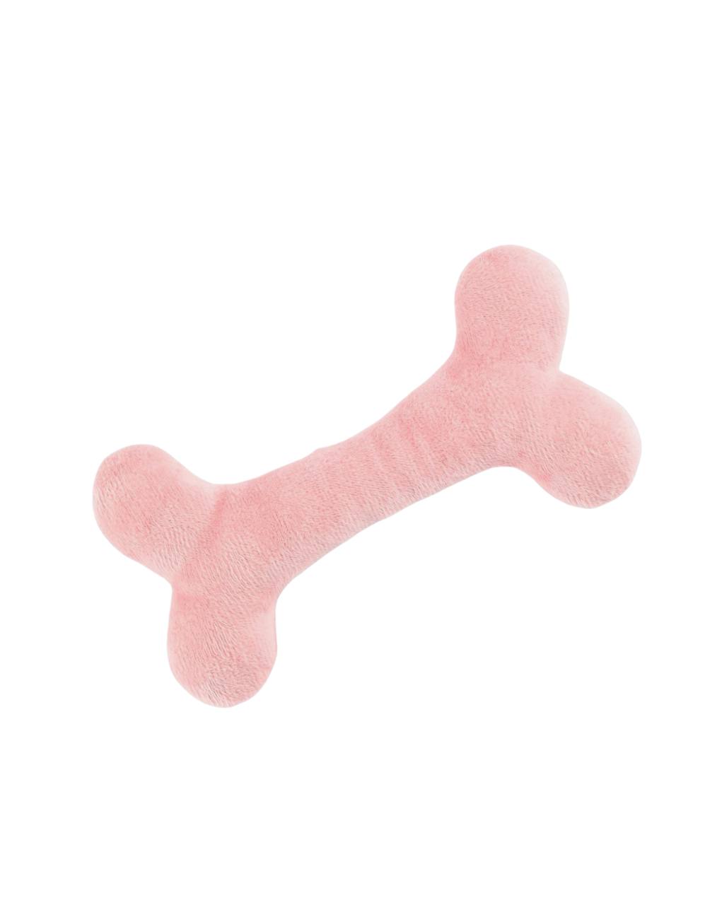 Игрушка для собак с пищалкой «Кость», розовая