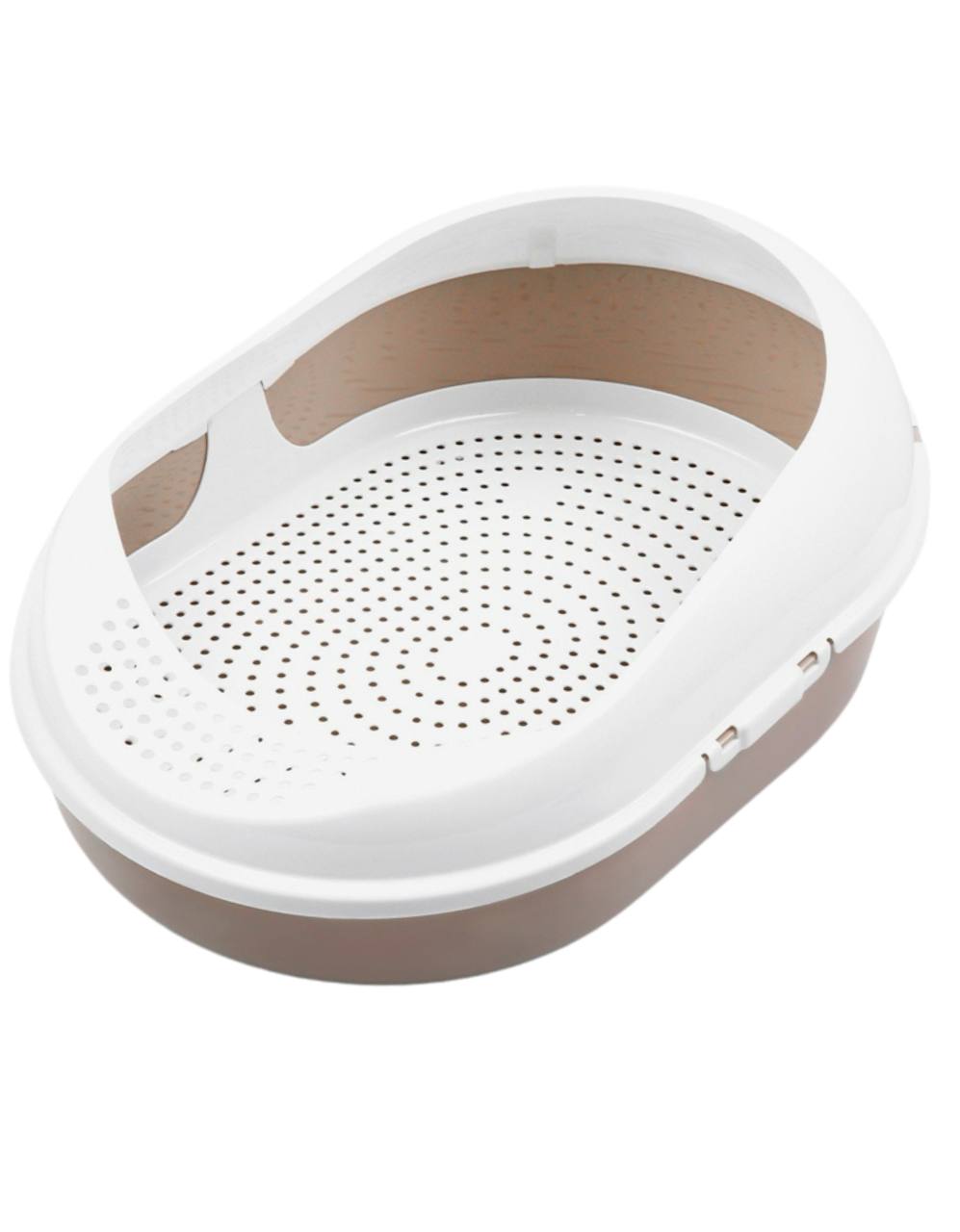 Лоток для кошек с сеткой и бортом "Космо" 51,9 x37,8 x 21,3 см, коричневый