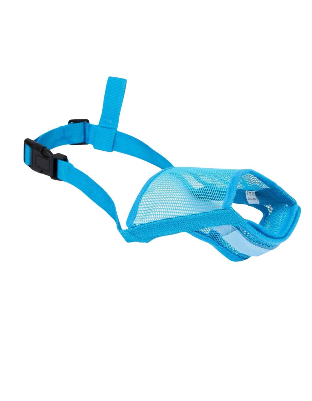 Намордник сетчатый с двойной фиксацией, размер M (длина по носу 10 см, обхват морды 20 см), голубой