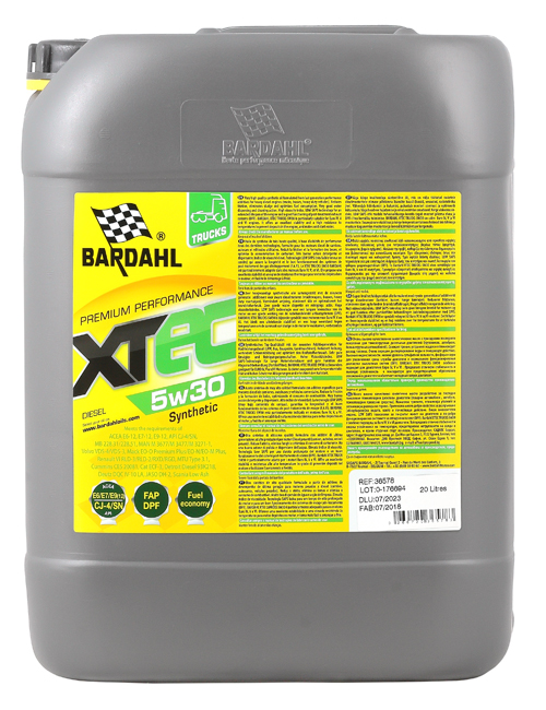 Bardahl XTEC Trucks 5W-30, 20 л