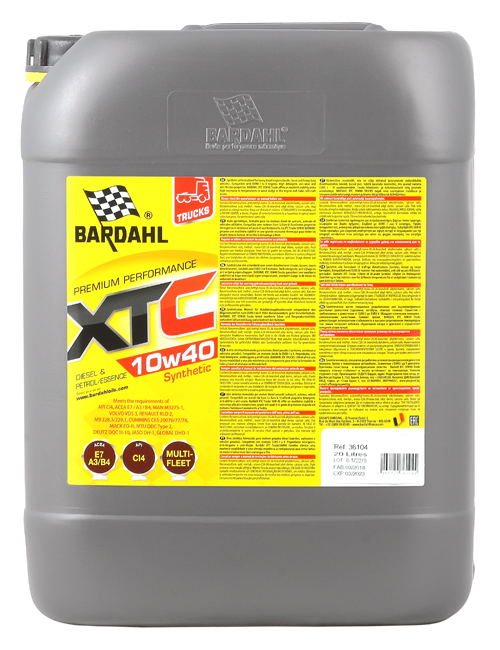 Bardahl XTC Trucks 10W-40, 20 л