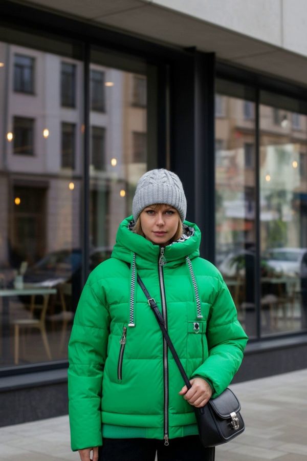 Демисезонная куртка, арт. Н3039, Евро-зима [зеленый]