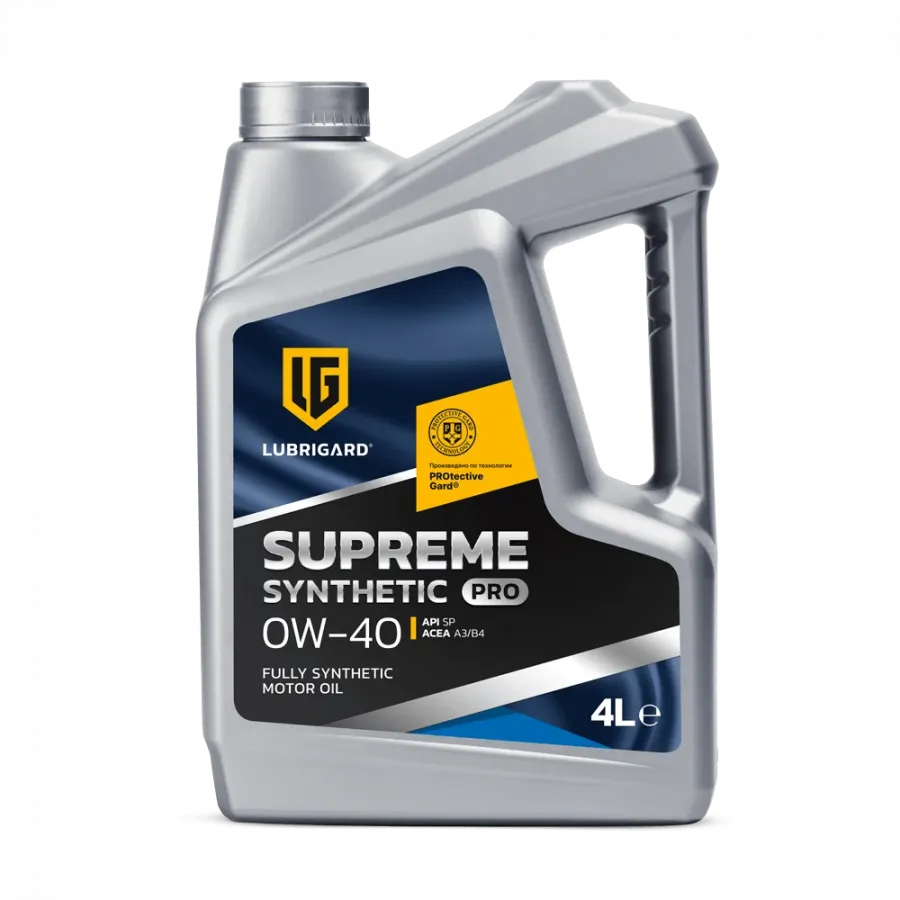 Lubrigard Supreme Synthetic PRO 0W-40, 4л