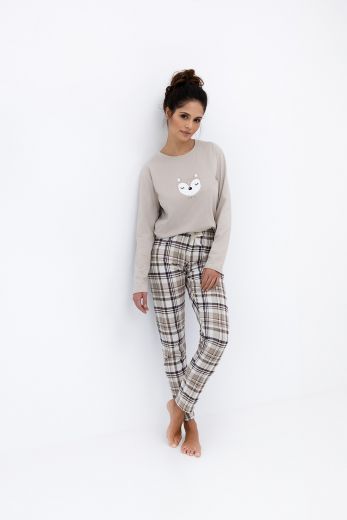 Комплект домашней одежды женский SENSIS Tinsley, лонгслив, брюки, бежевый