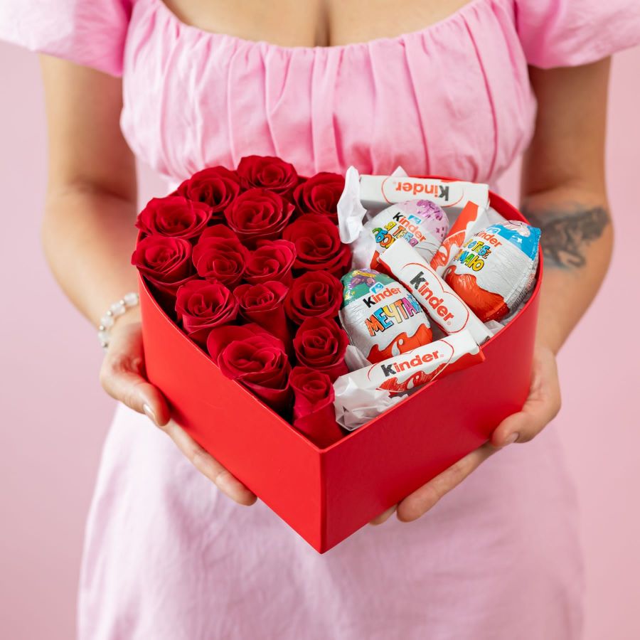 Сердце С красное (с киндерами)