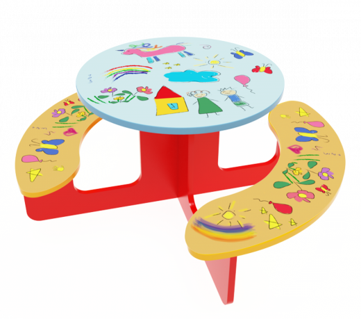 Столик круглый1350х1350х600