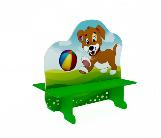 Скамейка детская Пёс 1220х620х1050 