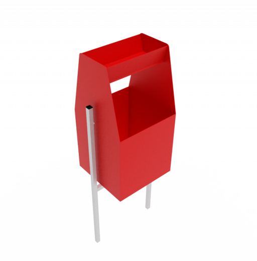 Урна с пепельницей 400х300х750