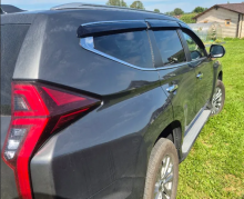 Ветровики окон с хром молдингами, СТ, 6шт на Паджеро Монтеро Спорт