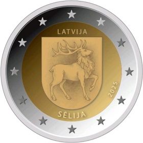 Герб Селия   2 евро Латвия  2025