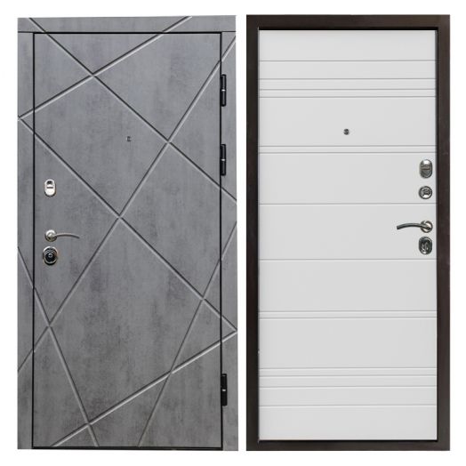 Входная дверь Termo-door Лучи Бетон - White Line