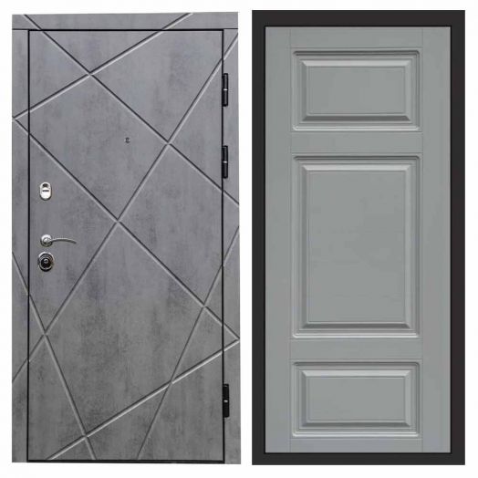 Входная дверь Termo-door Лучи Бетон - Лион Грей софт