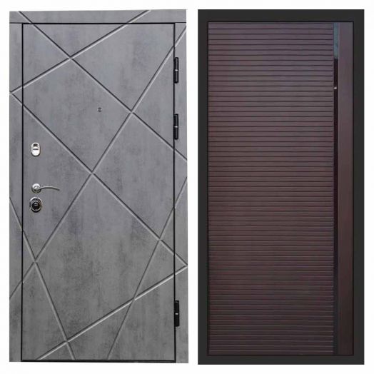 Входная дверь Termo-door Лучи Бетон - Porte Шоколад
