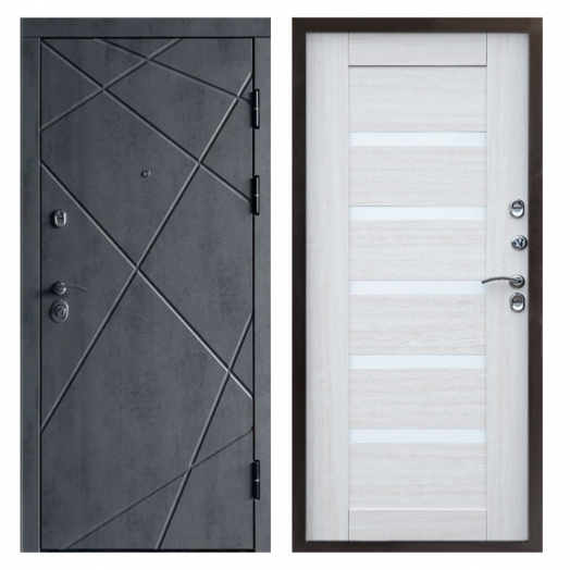 Входная дверь Termo-door Лучи Бетон - Царга Лиственница