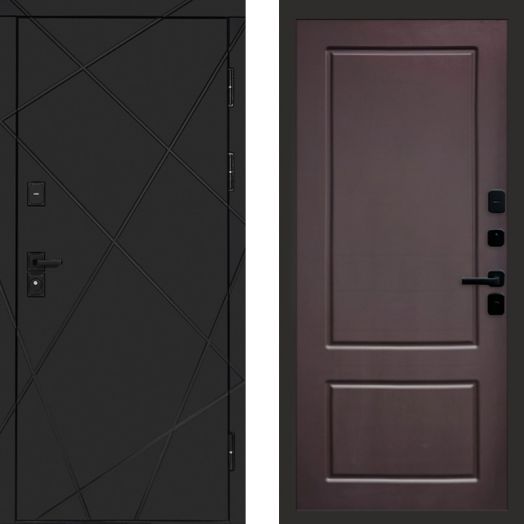 Входная дверь Termo-door Лучи Black - Марсель Шоколад