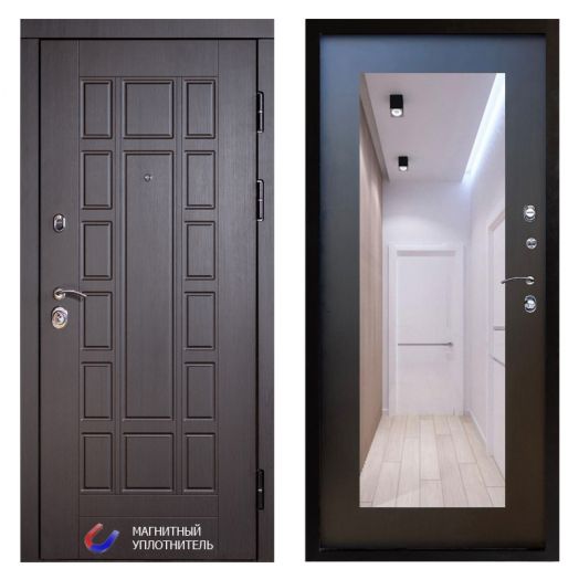 Входная дверь Termo-door Виргиния Венге - Зеркало триумф Венге