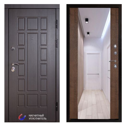 Входная дверь Termo-door Виргиния Венге - Зеркало Дуб