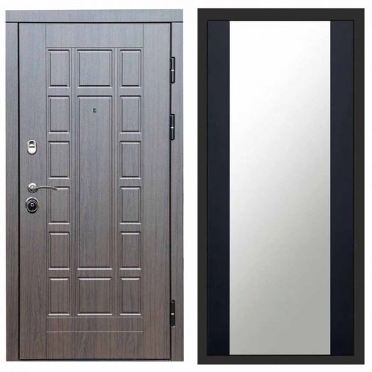 Входная дверь Termo-door Виргиния Венге - Зеркало Черный кварц+тонировка