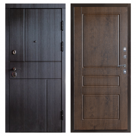 Входная дверь Termo-door Вертикаль Венге - Классика Дуб