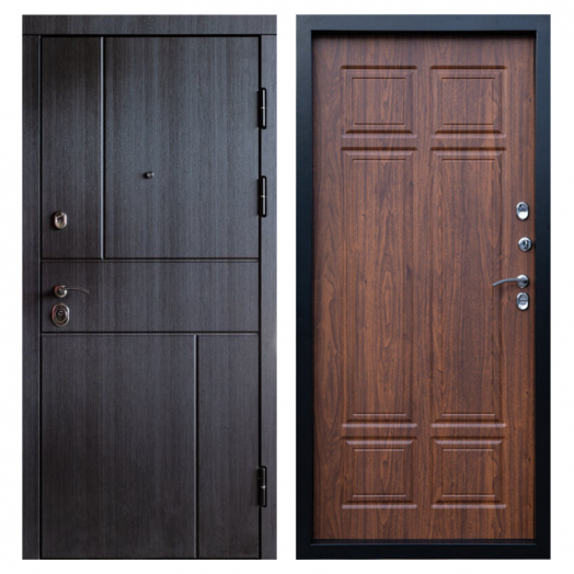 Входная дверь Termo-door Вертикаль Венге - Орех премиум