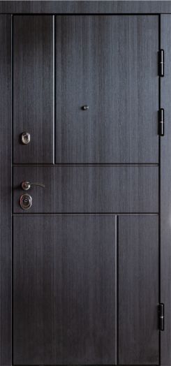 Входная дверь Termo-door Вертикаль Венге - Горизонт Бетон темный