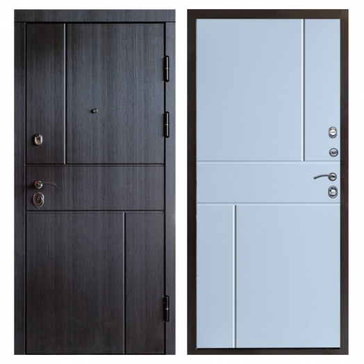 Входная дверь Termo-door Вертикаль Венге - Горизонт Белый