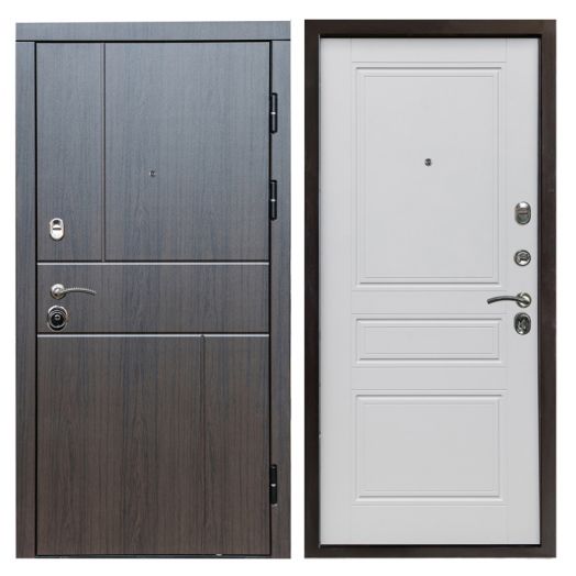Входная дверь Termo-door Вертикаль Венге - Классик Белый софт