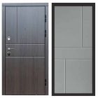 Входная дверь Termo-door Вертикаль Венге - Горизонт Грей софт
