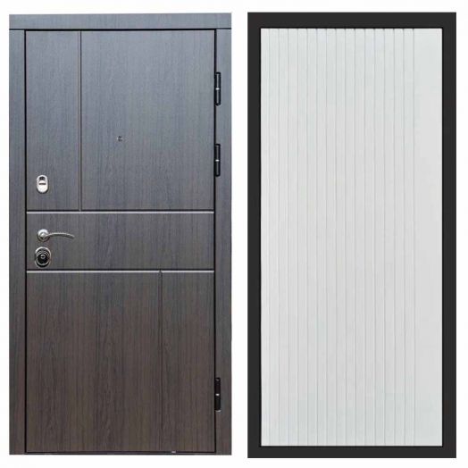 Входная дверь Termo-door Вертикаль Венге - FLAT Белый софт