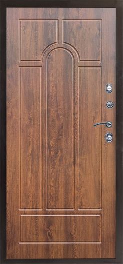 Входная дверь Termo-door Вертикаль Бетон - Арка Дуб