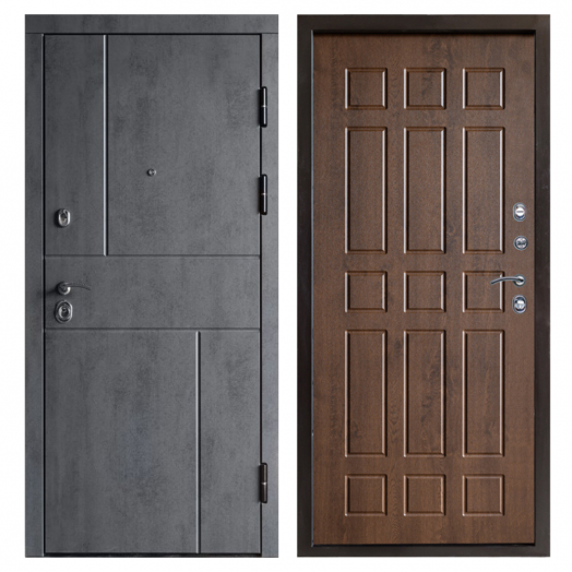 Входная дверь Termo-door Вертикаль Бетон - Спарта Дуб