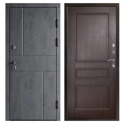 Входная дверь Termo-door Вертикаль Бетон - Класскика Венге