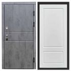 Входная дверь Termo-door Вертикаль Бетон - Марсель Белый софт