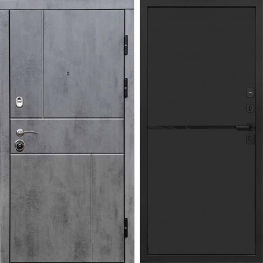 Входная дверь Termo-door Вертикаль Бетон - Нео Black