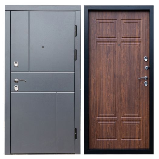 Входная дверь Termo-door Вертикаль Грей - Орех премиум