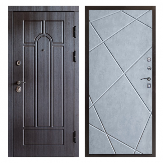 Входная дверь Termo-door Модена Венге - Лучи Бетон светлый