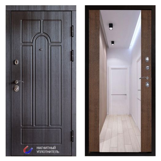 Входная дверь Termo-door Модена Венге - Зеркало Дуб