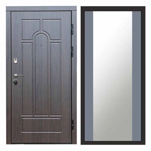 Входная дверь Termo-door Модена Венге - Зеркало Грей софт