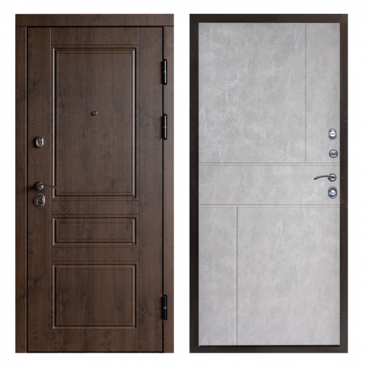 Входная дверь Termo-door Орегон Дуб - Горизонт Бетон светлый