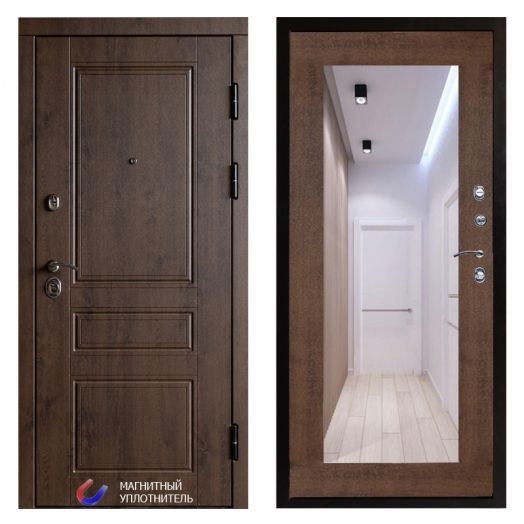Входная дверь Termo-door Орегон Дуб - Зеркало триумф Дуб
