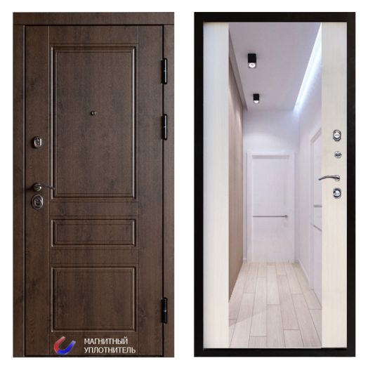 Входная дверь Termo-door Орегон Дуб - Зеркало Лиственница