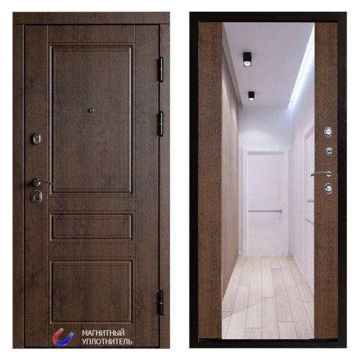 Входная дверь Termo-door Орегон Дуб - Зеркало Дуб