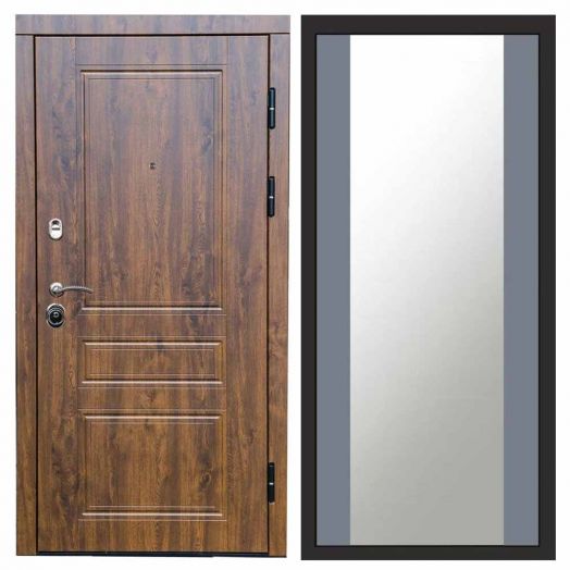 Входная дверь Termo-door Орегон Дуб - Зеркало Грей софт