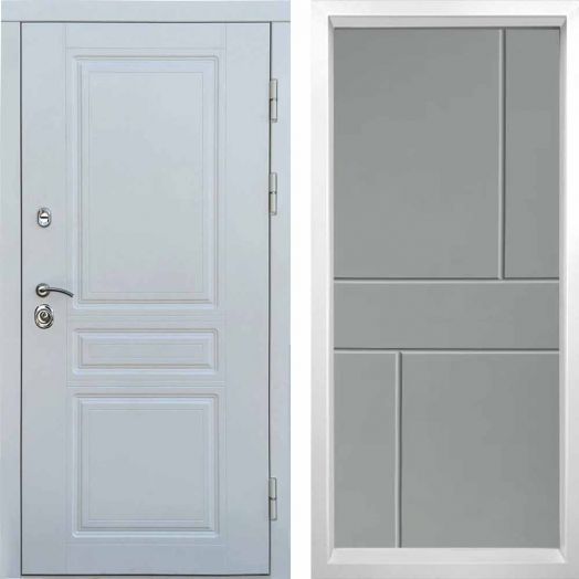 Входная дверь Termo-door Орегон WHITE - Горизонт Грей софт