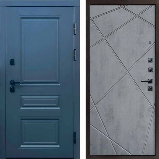 Входная дверь Termo-door Орегон Графит - Лучи Бетон темный