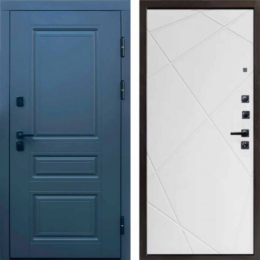 Входная дверь Termo-door Орегон Графит - Лучи Белый